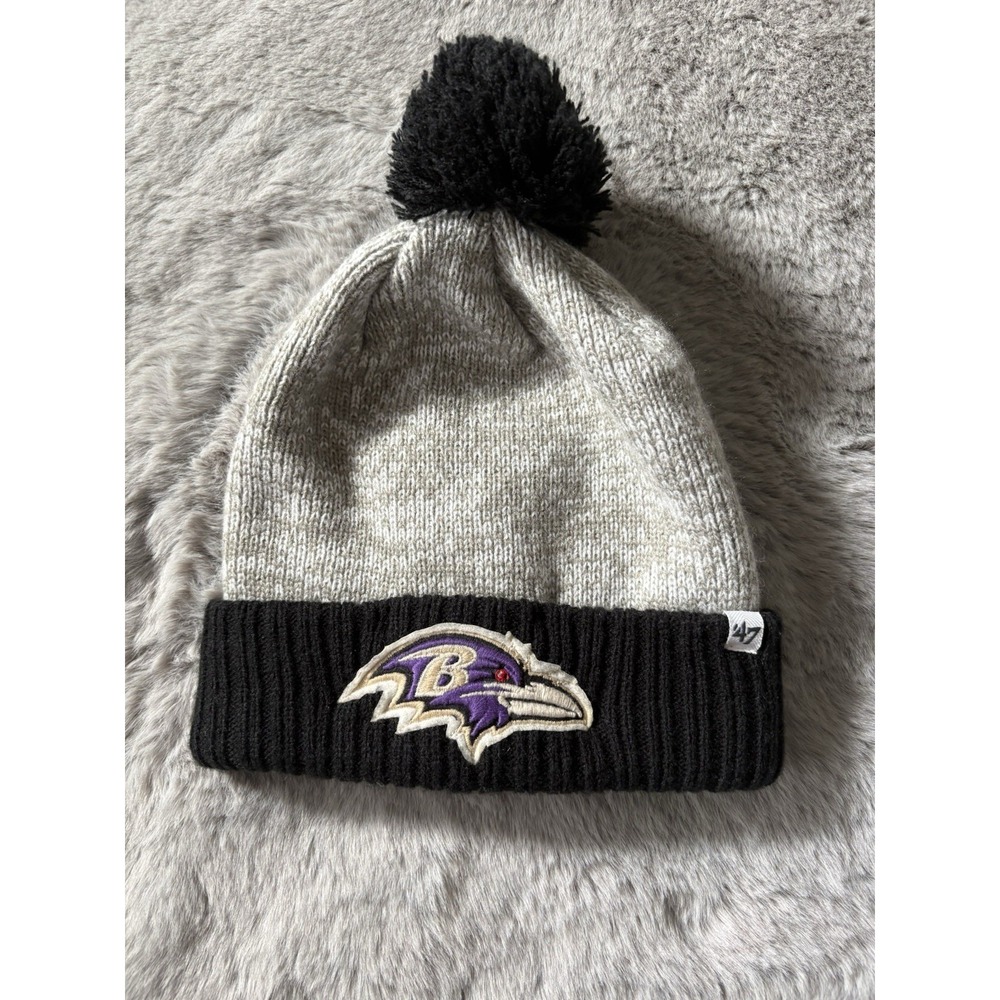 47 brand winter cap beannie one size baltimore ravens logo